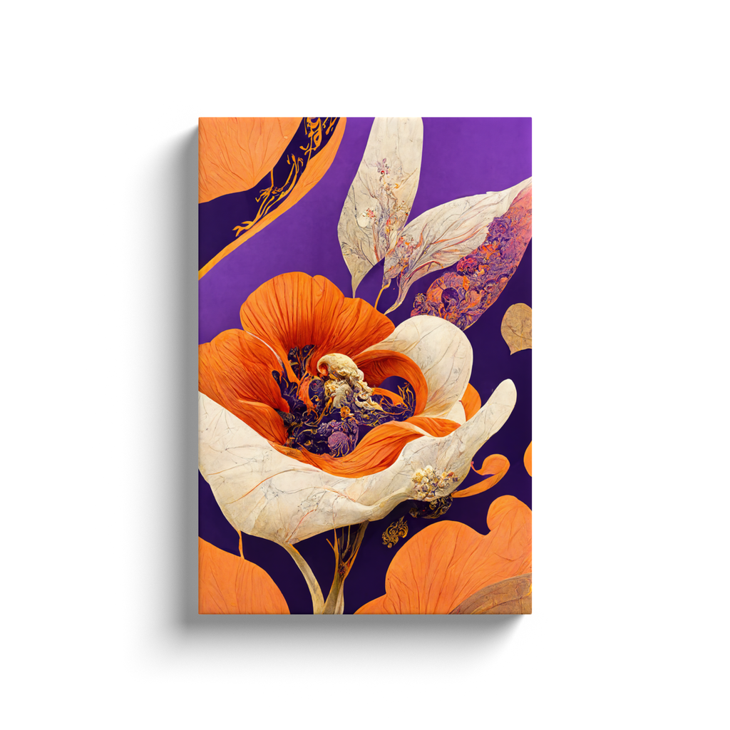 Art Nouveau, floral, Canvas Wraps