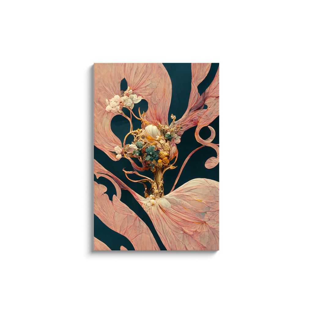 Art Nouveau, floral, Canvas Wraps