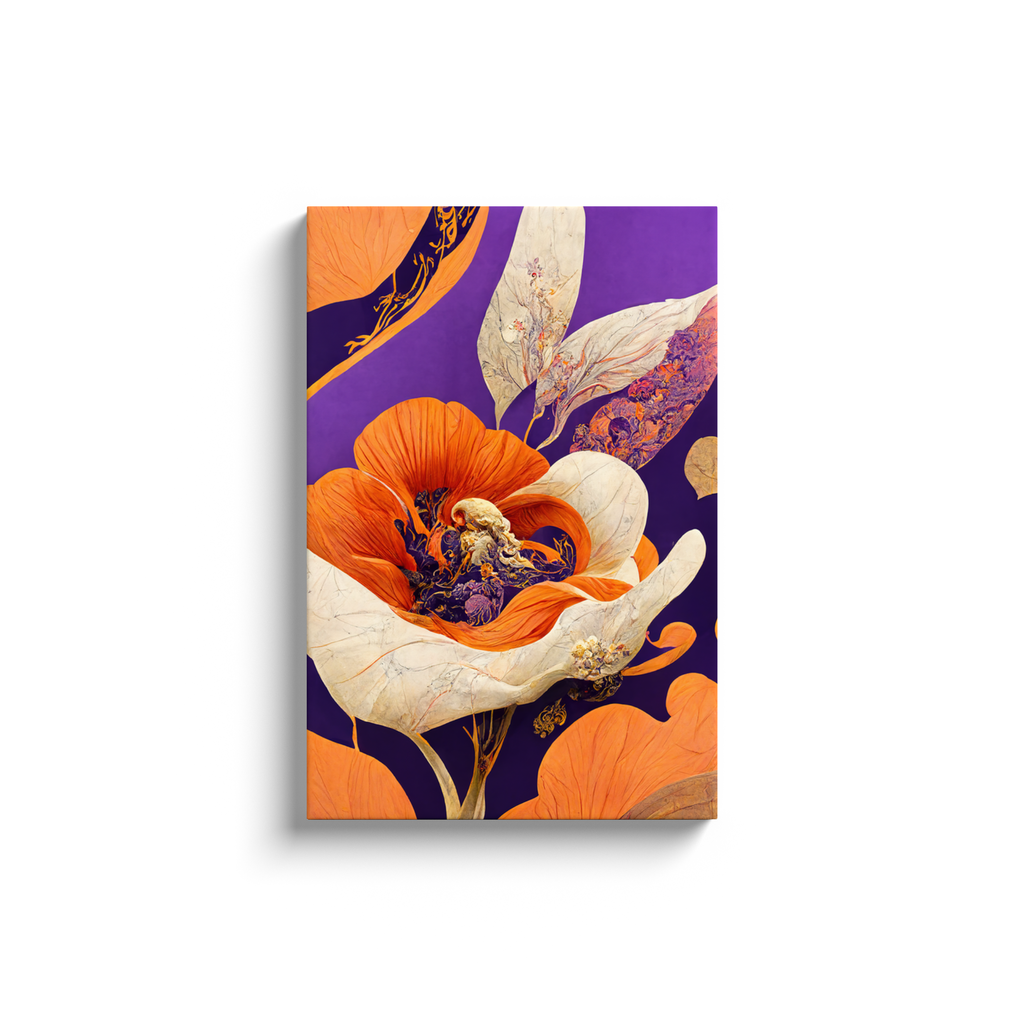 Art Nouveau, floral, Canvas Wraps