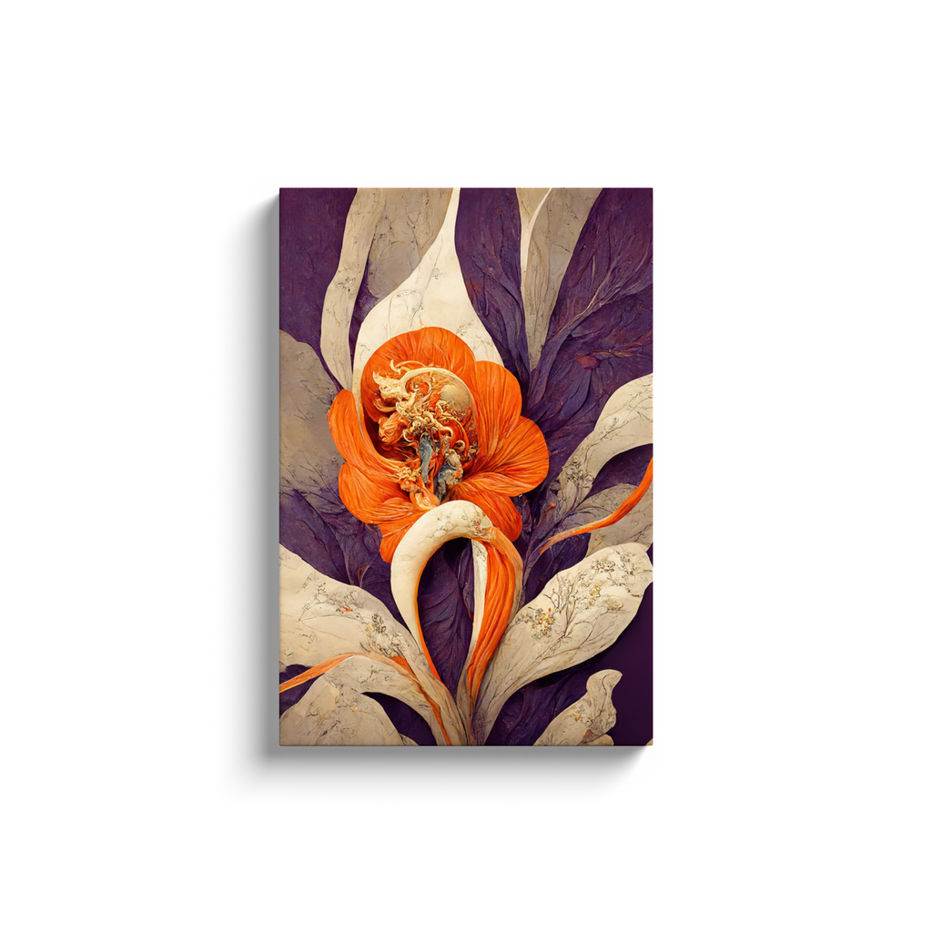 Art Nouveau, floral, Canvas Wraps