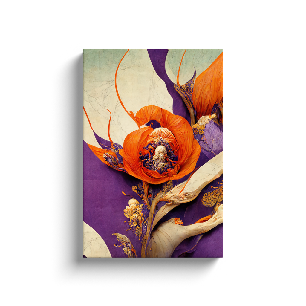 Art Nouveau, floral, Canvas Wraps