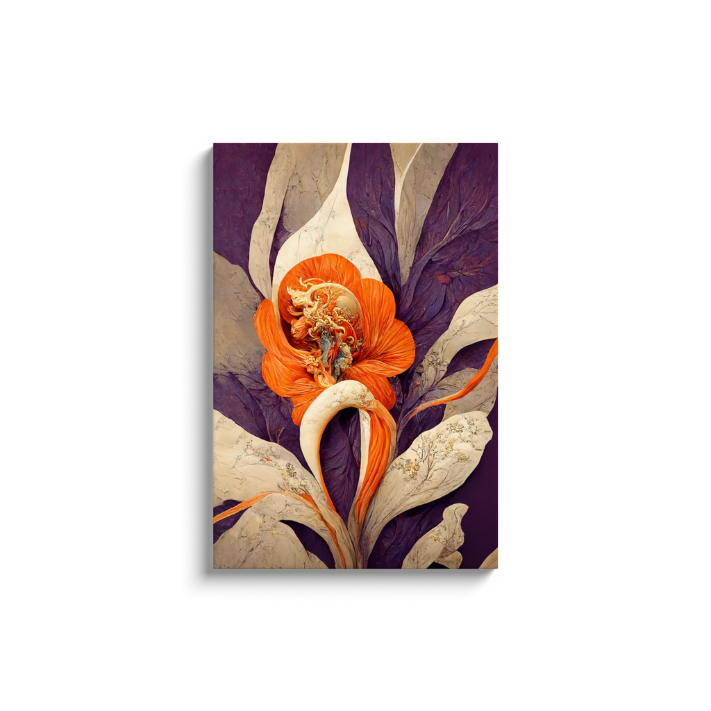 Art Nouveau, floral, Canvas Wraps