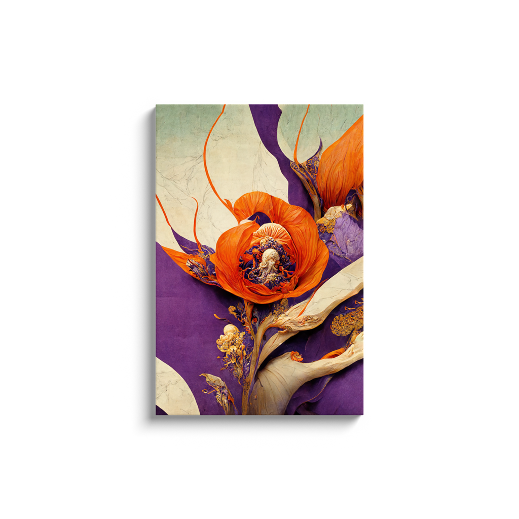 Art Nouveau, floral, Canvas Wraps