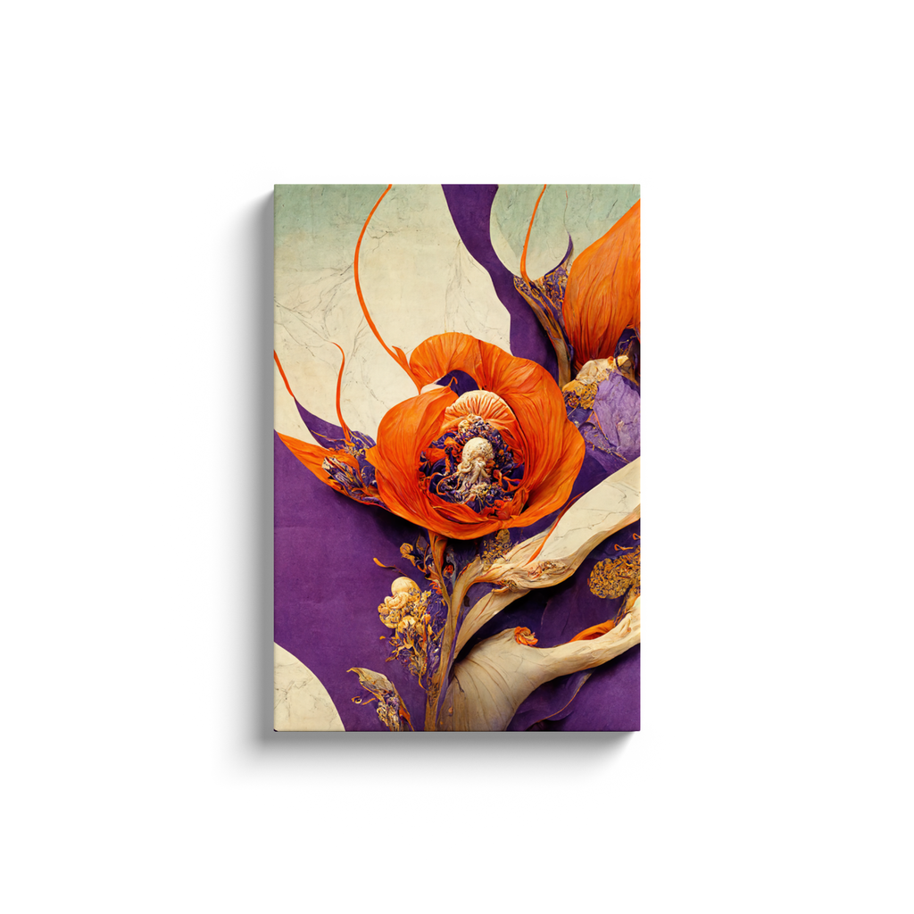 Art Nouveau, floral, Canvas Wraps