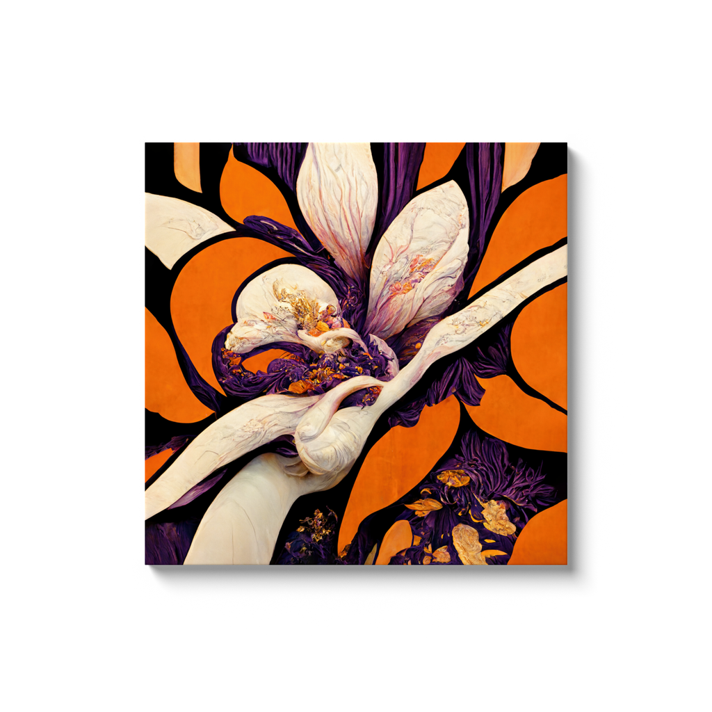 Art Nouveau, floral, Canvas Wraps