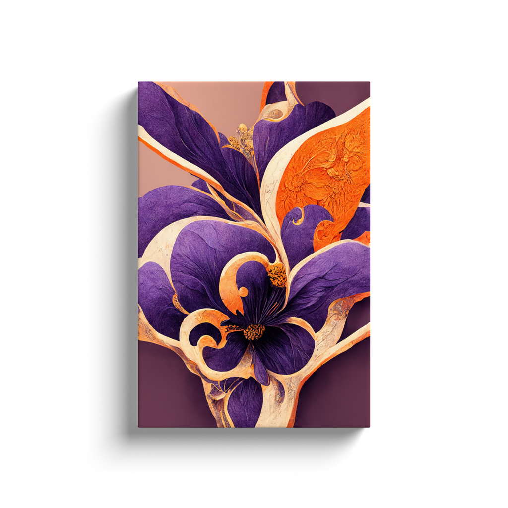 Art Nouveau, floral, Canvas Wraps