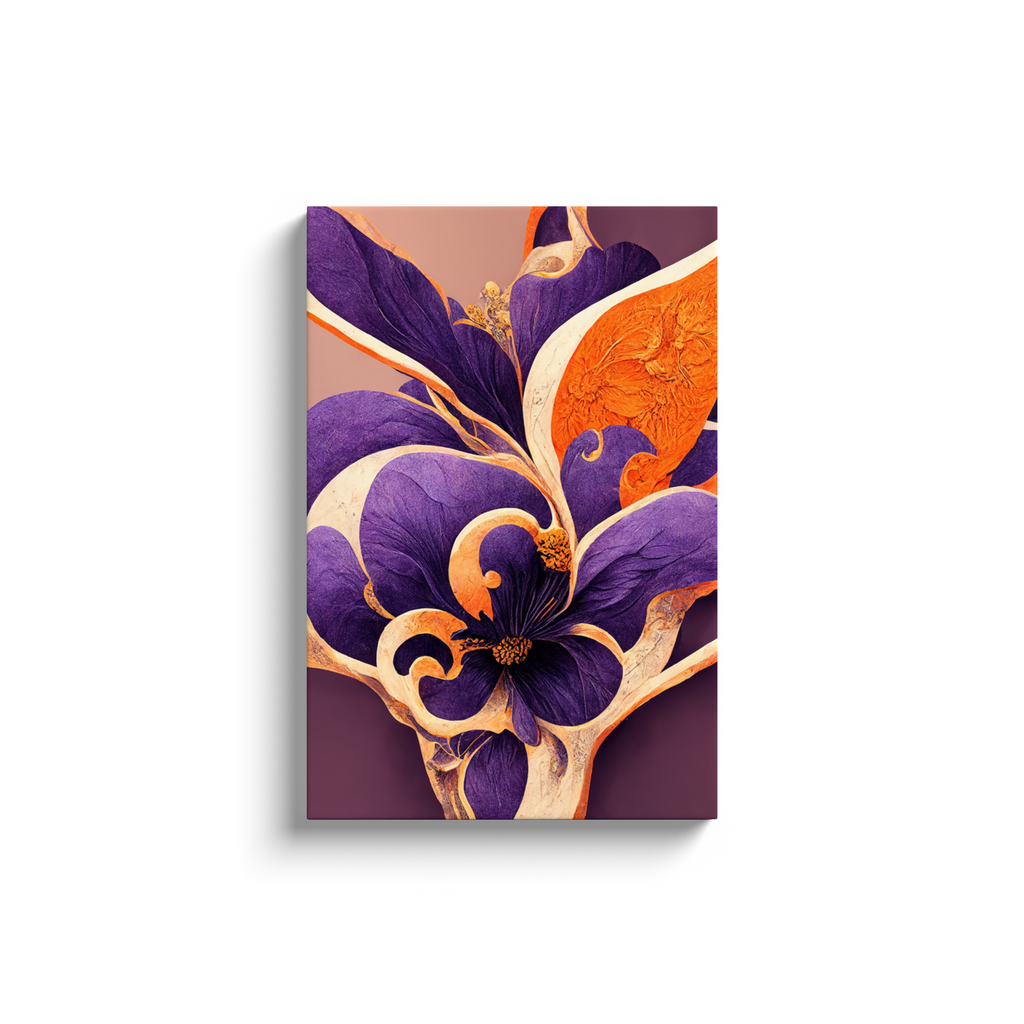 Art Nouveau, floral, Canvas Wraps