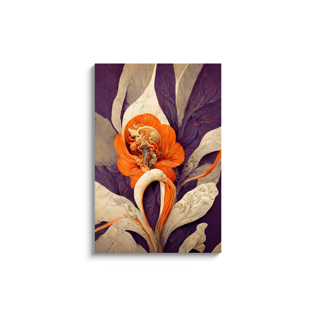 Art Nouveau, floral, Canvas Wraps