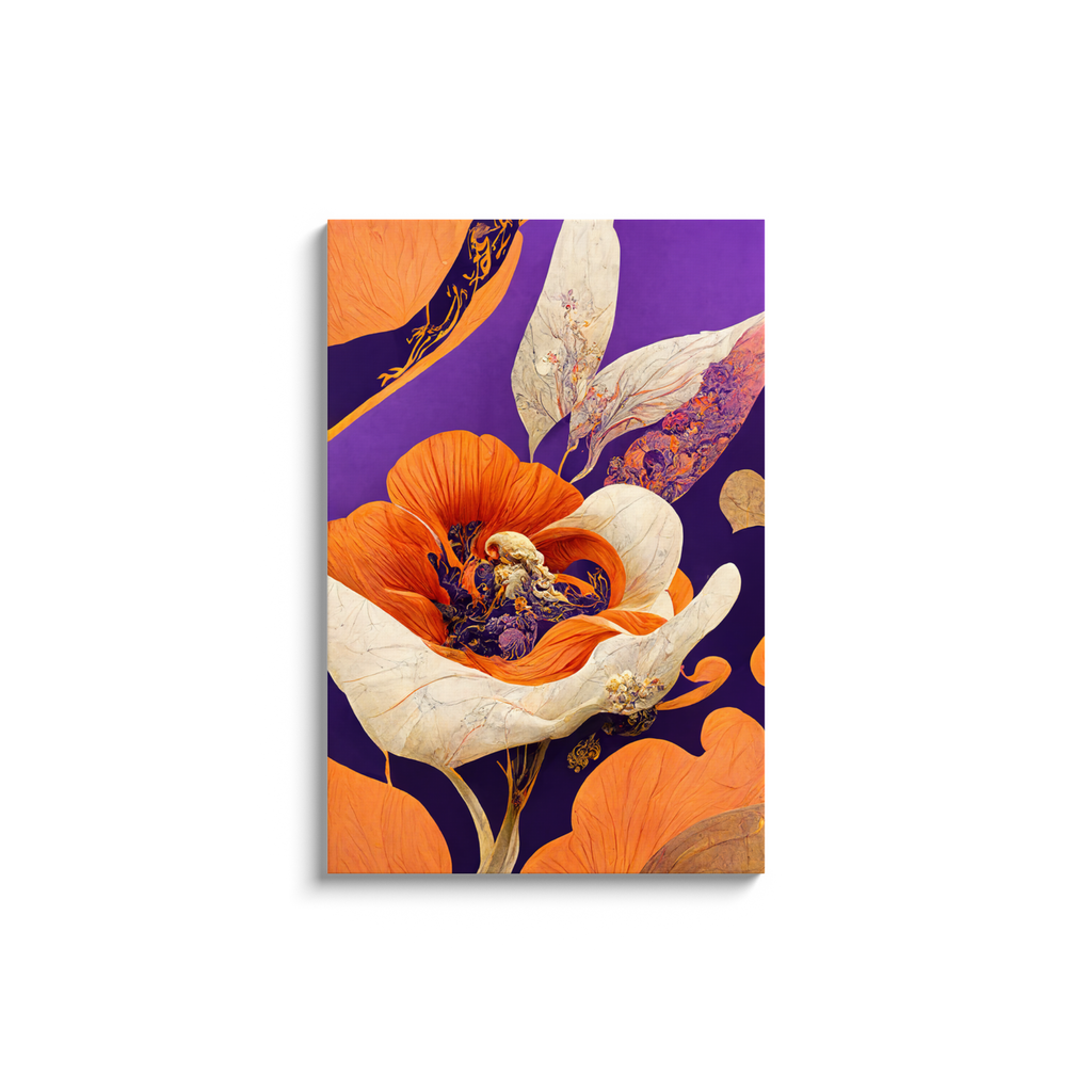 Art Nouveau, floral, Canvas Wraps