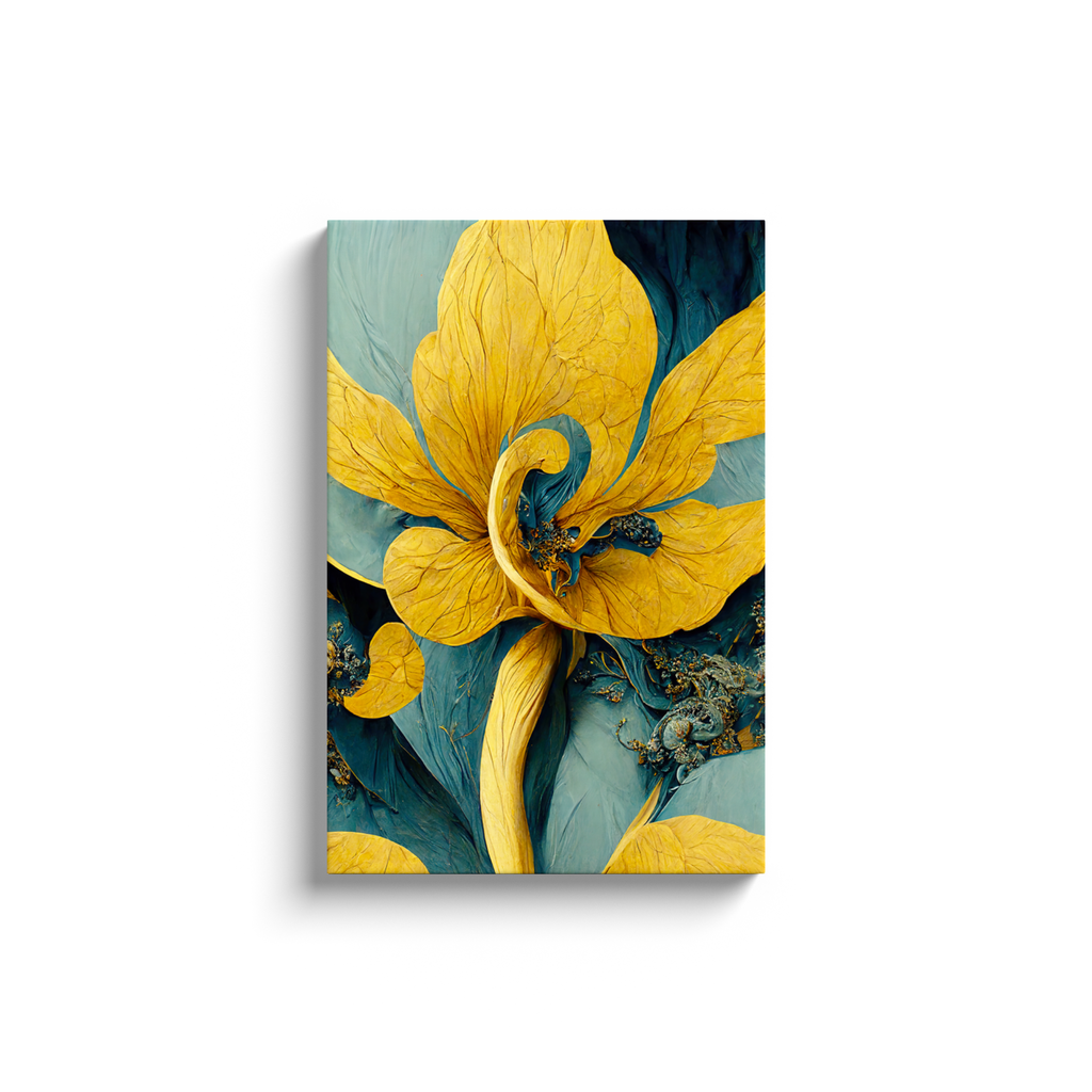 Art Nouveau, floral, Canvas Wraps