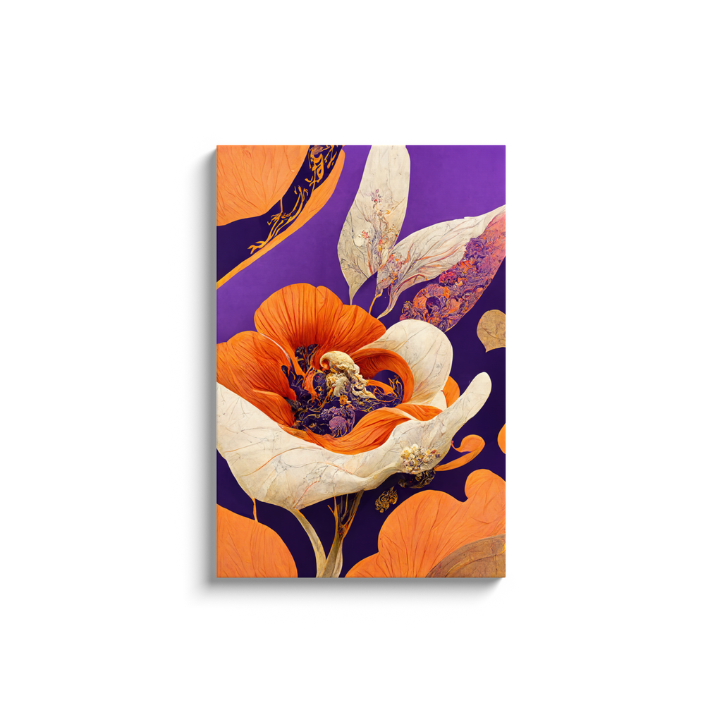 Art Nouveau, floral, Canvas Wraps