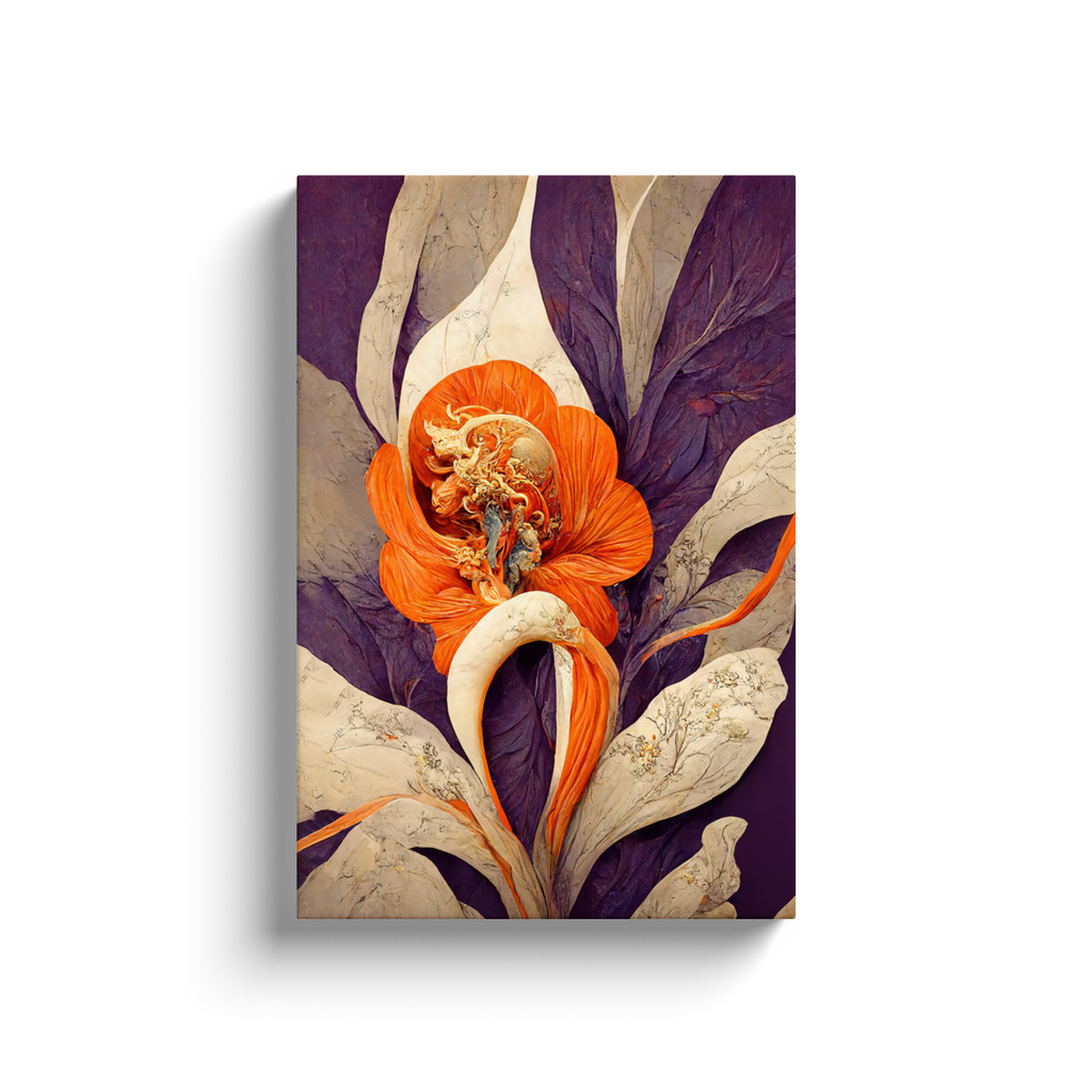 Art Nouveau, floral, Canvas Wraps